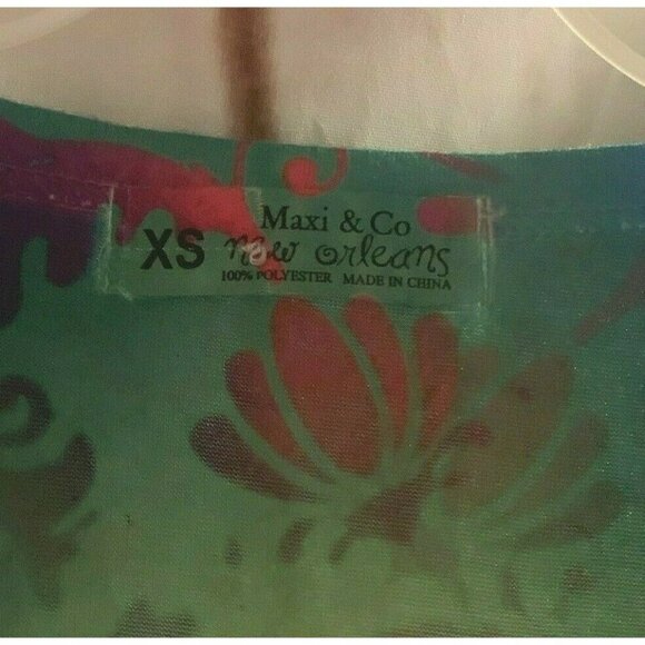 Maxi & Co Womens New Orleans French Quarter Sequin Shirt Size XS Multicolor Cap - Picture 10 of 10